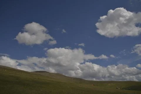 Mountain, clouds, nature 스톡 사진