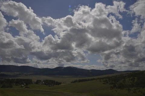 Mountain, clouds, nature 스톡 사진