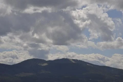 Mountain, clouds, nature 스톡 사진