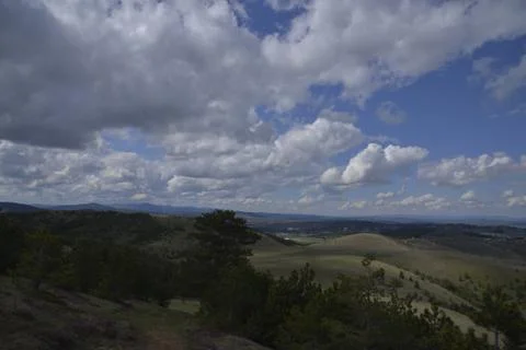 Mountain, clouds, nature 스톡 사진