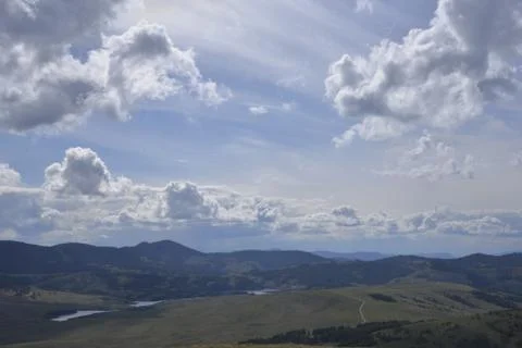 Mountain, clouds, nature 스톡 사진