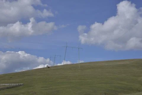 Mountain, clouds, nature Stock Photos