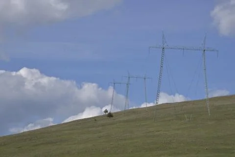 Mountain, clouds, nature 스톡 사진