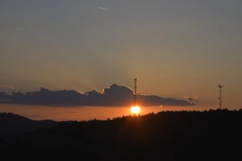 Mountain, clouds, nature Stock Photos