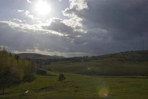 Mountain, clouds, nature 스톡 사진