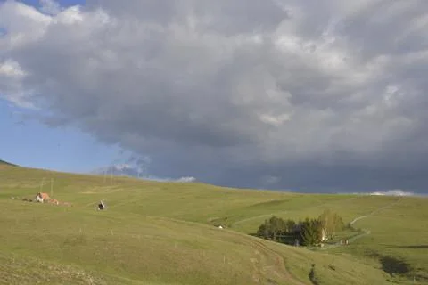 Mountain, clouds, nature 스톡 사진