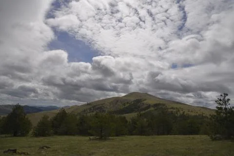 Mountain, clouds, nature 스톡 사진