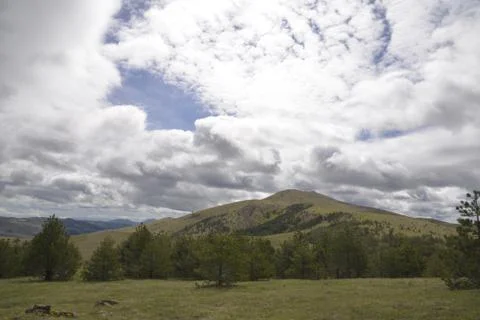 Mountain, clouds, nature Stock Photos