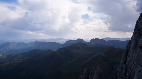 Mountain with clouds in north caucasus Stock-Footage 55391543