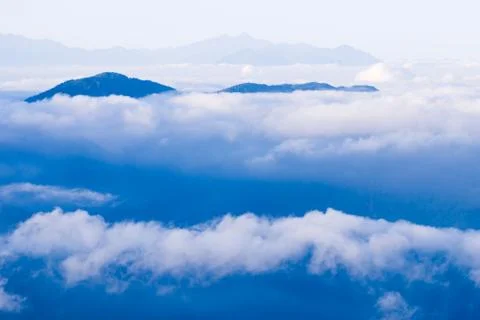 Mountain in the clouds 스톡 사진