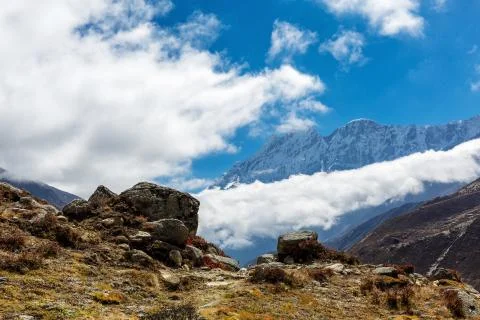 Mountain in the clouds 스톡 사진