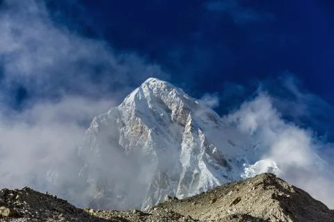 Mountain in the clouds Stock Photos