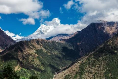 Mountain in the clouds Fotos Stock