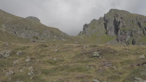 Mountain with clouds Foto stock
