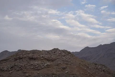 Mountain with clouds Stock Photos