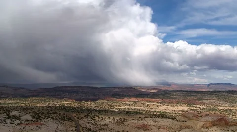 Mountain Clouds &amp; Shadows Stock Footage 8560929