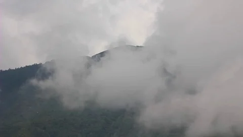 Mountain clouds time laps Stock Footage 91700192