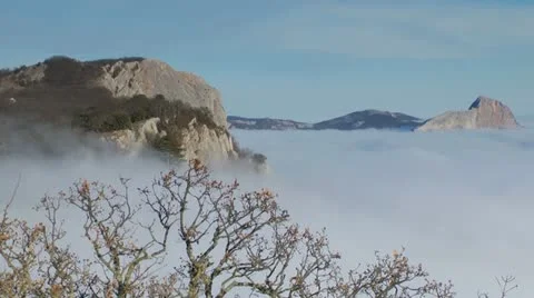 Mountain Clouds Time Lapse Video stock 22224819