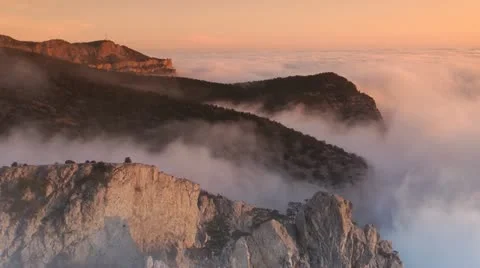 Mountain Clouds Time Lapse Video stock 22390886