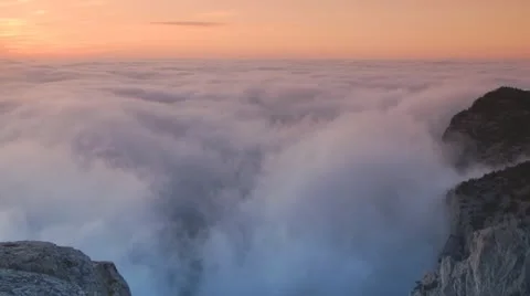 Mountain Clouds Time Lapse, sunset. Video stock 22224397