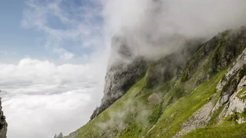 Mountain in the Clouds - Timelapse 8k ProRes Stock Footage 161078039
