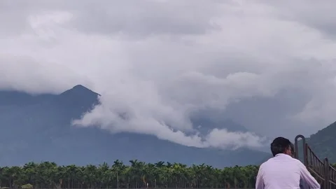 Mountain + Clouds Timelapse Stock Footage 153615422