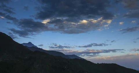 Mountain cloudscape sunset time lapse 4k Stock Footage 34910194