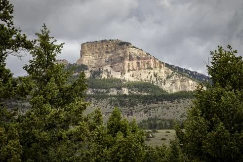 Mountain with cloudy sky Stock Photos