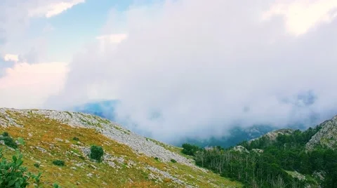 Mountain cloudy weather Stock Footage 61389397
