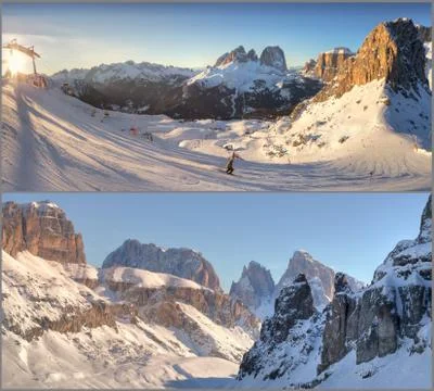 Mountain Collage Stock Photos