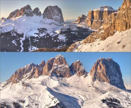 Mountain Collage Stock Photos