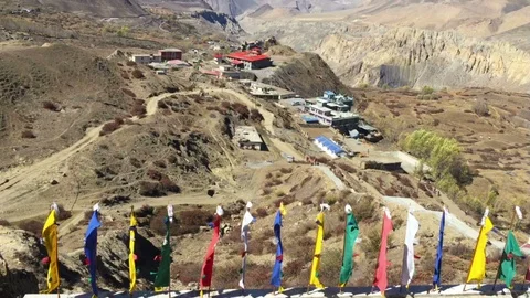 Mountain Color Flags Stock-Footage 108785634