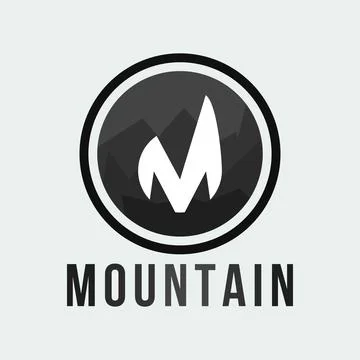 Mountain conceptual vector logo illustration Stock Illustration