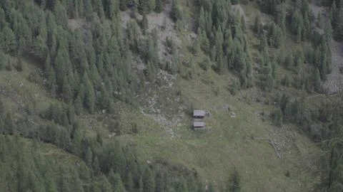 Mountain with cottage Foto stock