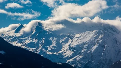 Mountain covered with clouds Stock Footage 75016279