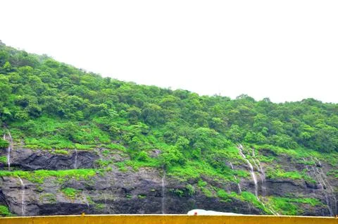 The mountain covered with clouds in the monsoon Stock Photos