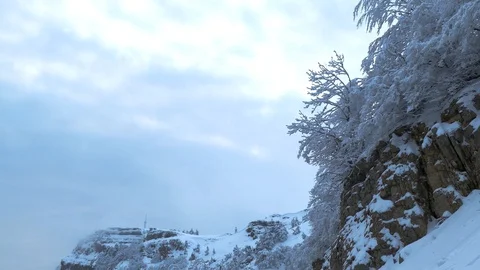 Mountain covered with snow cap 스톡 동영상 124609074