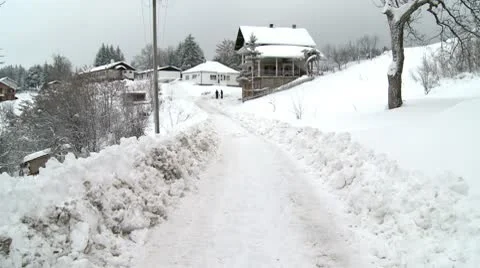 Mountain covered with snow, road 2 Stock Footage 10704821