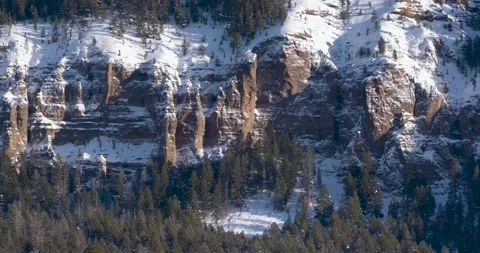 Mountain Covered in White Vídeo Stock 240035037