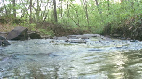 Mountain Creek Low Angle Loop - HD 1080 Stock Footage 4678802