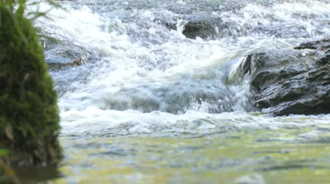 Mountain Creek Rapids Loop - HD 720 Stock Footage 4886448