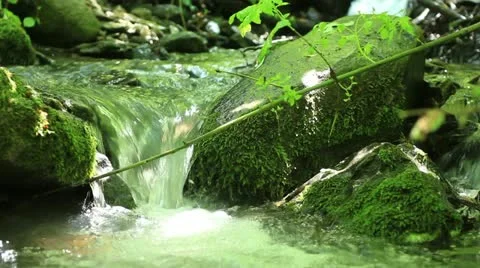 Mountain creek (small cascade waterfall) _3 Stock Footage 11153270