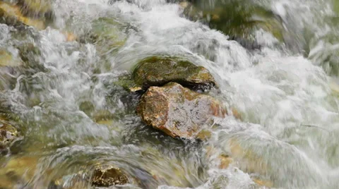 Mountain creek; waterfall; close up; Stock Footage 35914686