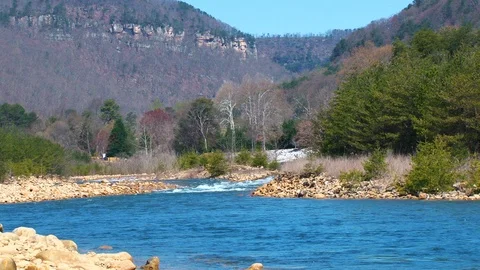 Mountain Creek Wide Stock Footage 115643735