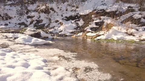 Mountain Creek In Winter. Video stock 122282434
