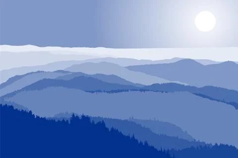 Mountain crests Stock Illustration