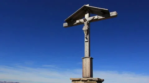 Mountain cross Stock Footage 10730379