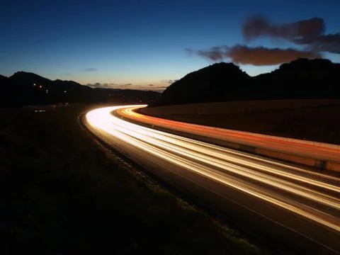 Mountain curve Stock Photos