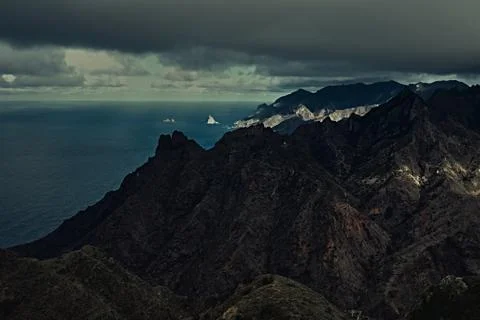 Mountain in dark day Foto stock