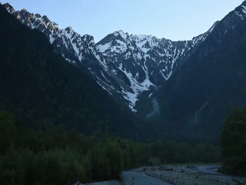 Mountain at dawn Stock Footage 80950932